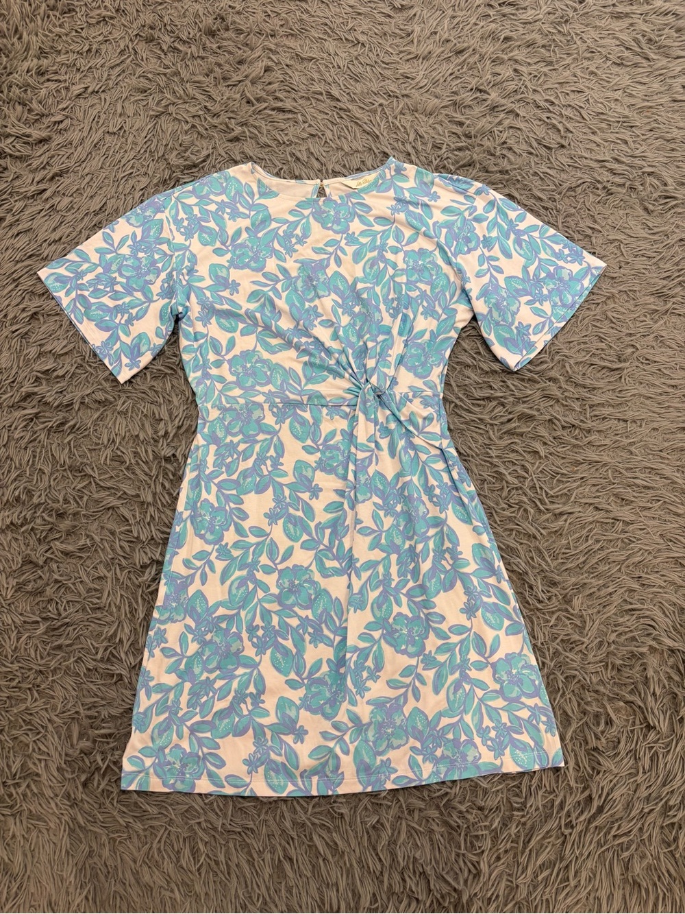 Lilly Pulitzer Women’s Blue Shaw Dress Jacaranda Simply The Zest Small Floral